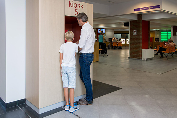 Inschrijven aan de kiosk